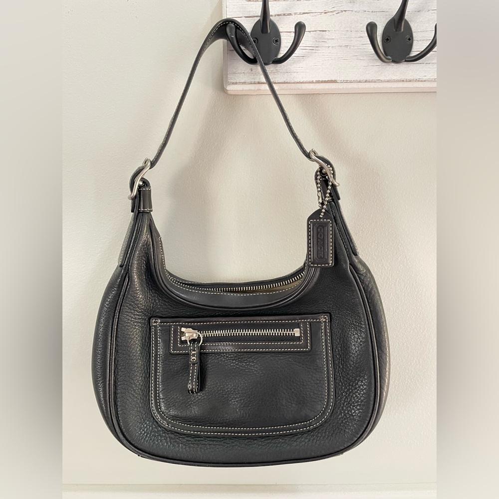 Black Coach leather purse